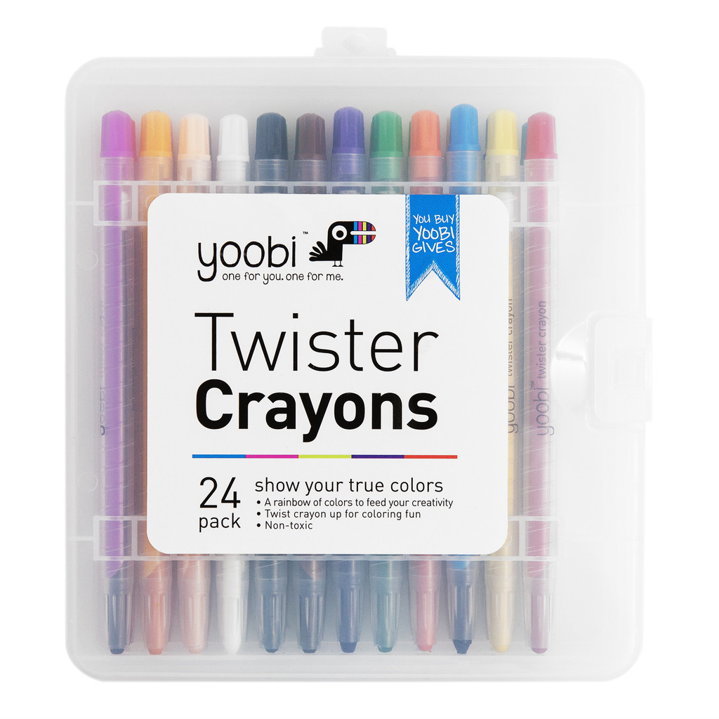Twister Crayons, 24 Pack – Multicolor